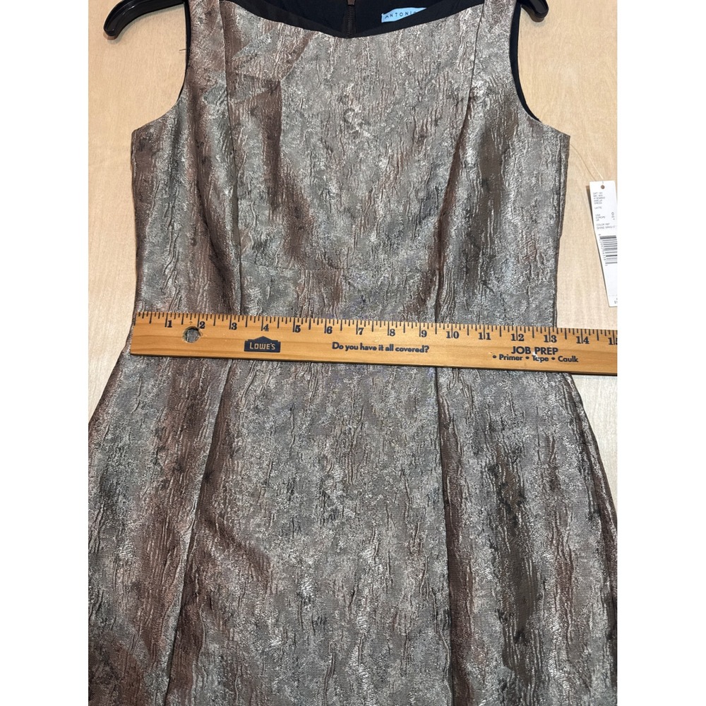 Antonio Melani Amelia Metallic Jacquard Cocktail Dress NWT Size 0 $169 MSRP - Picture 6 of 8